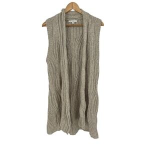 CAbi Glacier Vest Style 499 Yak Wool Blend Long Knit‎ Duster Sweater Size Small